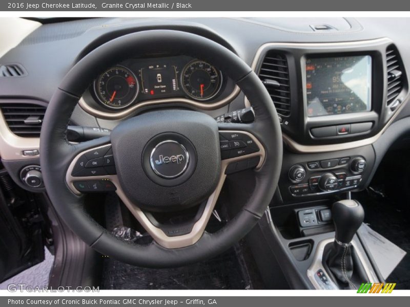 Granite Crystal Metallic / Black 2016 Jeep Cherokee Latitude