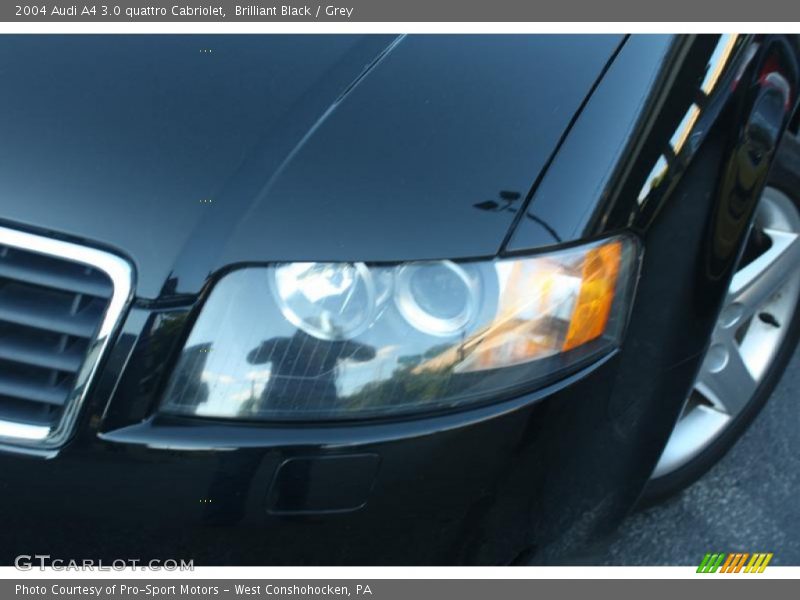 Brilliant Black / Grey 2004 Audi A4 3.0 quattro Cabriolet