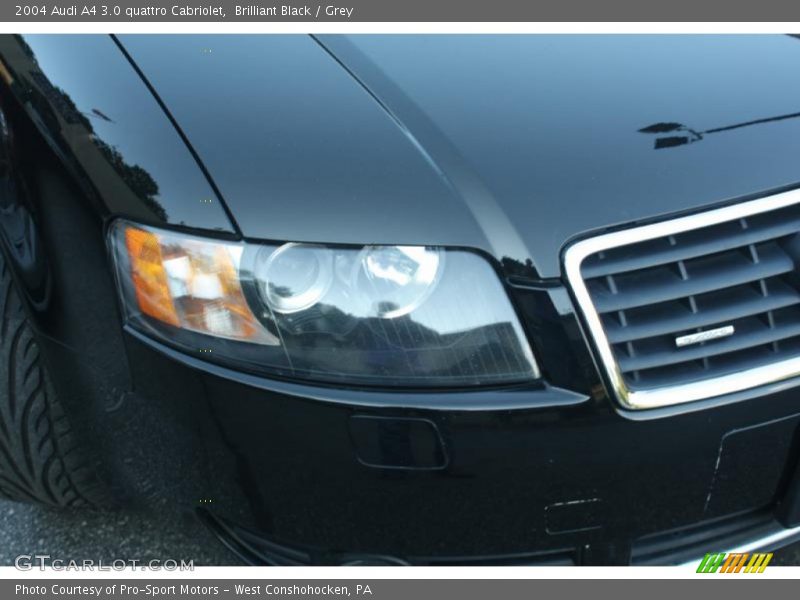 Brilliant Black / Grey 2004 Audi A4 3.0 quattro Cabriolet