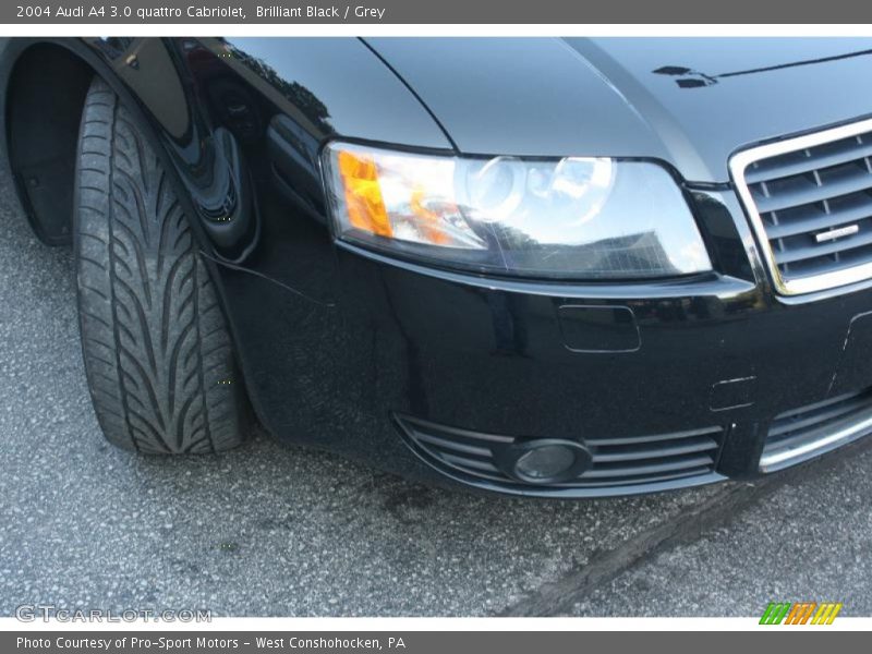 Brilliant Black / Grey 2004 Audi A4 3.0 quattro Cabriolet