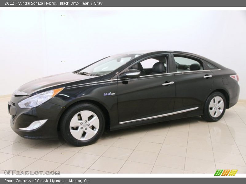 Black Onyx Pearl / Gray 2012 Hyundai Sonata Hybrid