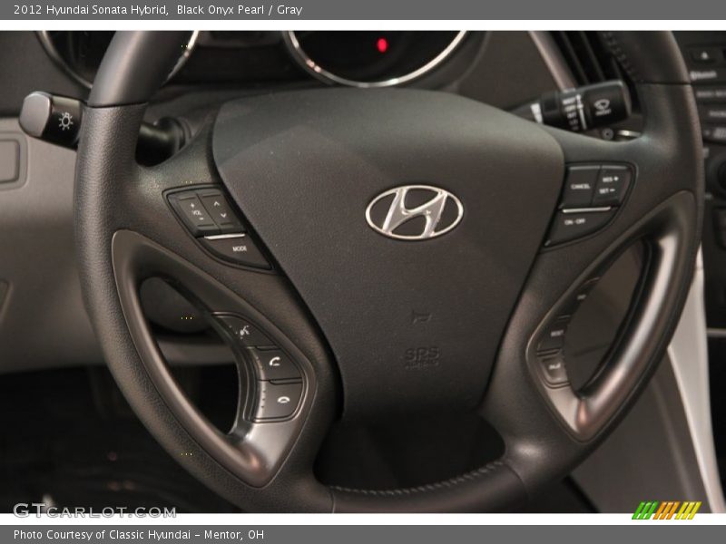 Black Onyx Pearl / Gray 2012 Hyundai Sonata Hybrid