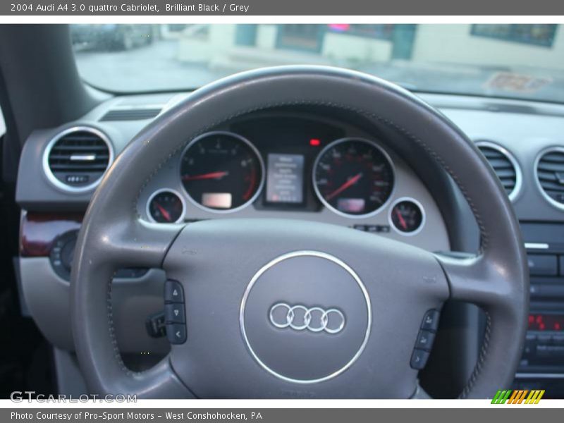 Brilliant Black / Grey 2004 Audi A4 3.0 quattro Cabriolet