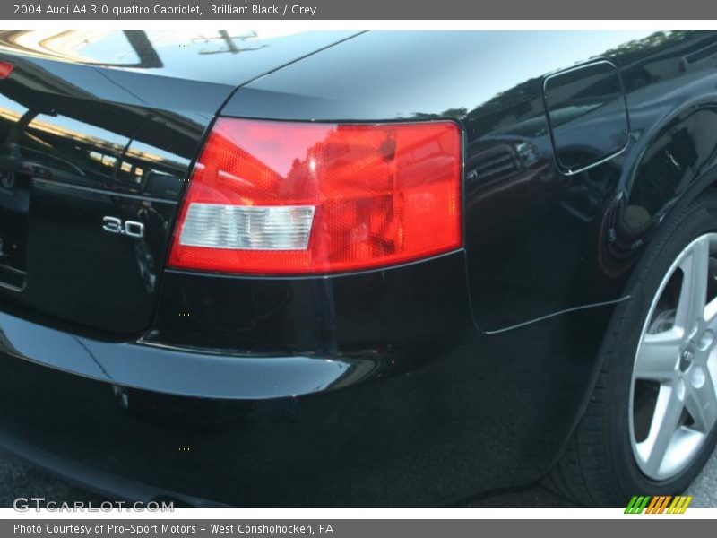 Brilliant Black / Grey 2004 Audi A4 3.0 quattro Cabriolet