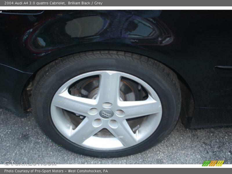 Brilliant Black / Grey 2004 Audi A4 3.0 quattro Cabriolet