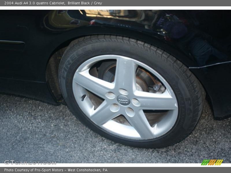 Brilliant Black / Grey 2004 Audi A4 3.0 quattro Cabriolet