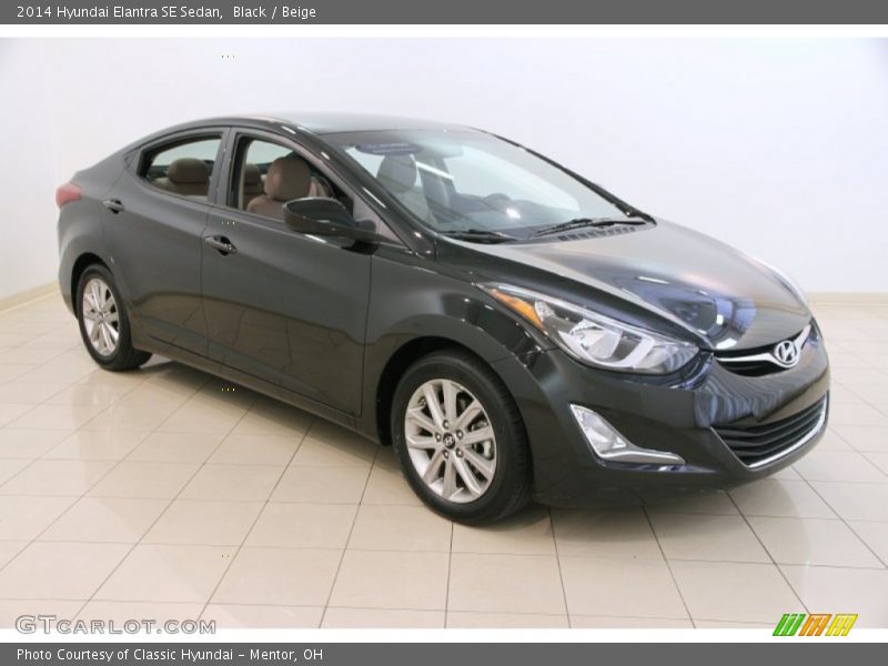 Black / Beige 2014 Hyundai Elantra SE Sedan