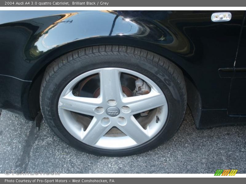 Brilliant Black / Grey 2004 Audi A4 3.0 quattro Cabriolet