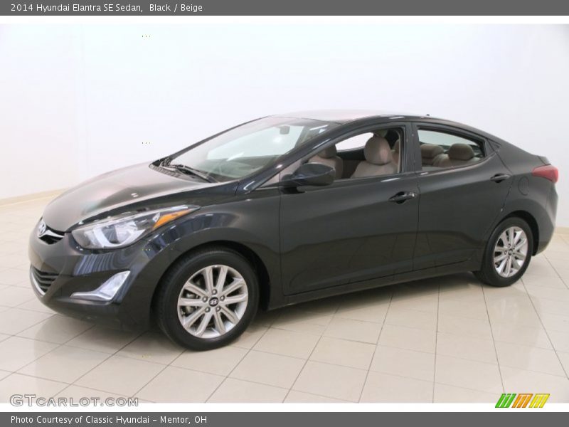 Black / Beige 2014 Hyundai Elantra SE Sedan