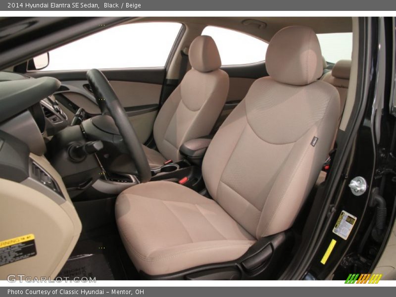 Black / Beige 2014 Hyundai Elantra SE Sedan