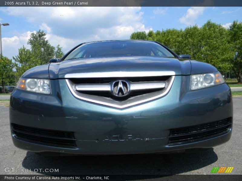 Deep Green Pearl / Camel 2005 Acura TL 3.2