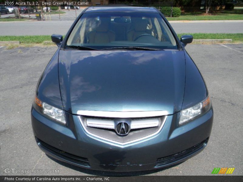 Deep Green Pearl / Camel 2005 Acura TL 3.2