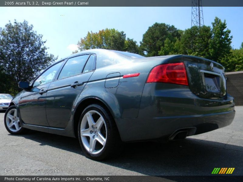 Deep Green Pearl / Camel 2005 Acura TL 3.2