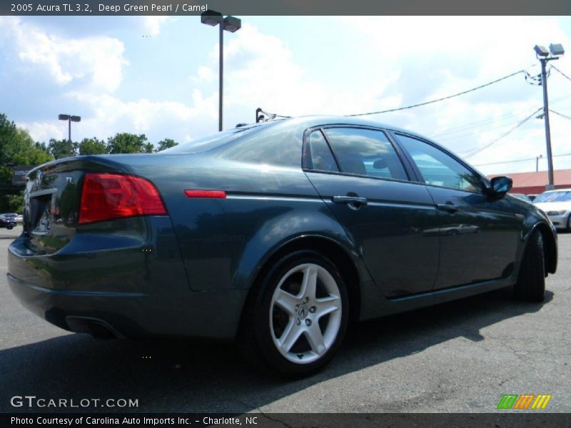 Deep Green Pearl / Camel 2005 Acura TL 3.2