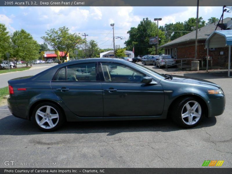 Deep Green Pearl / Camel 2005 Acura TL 3.2