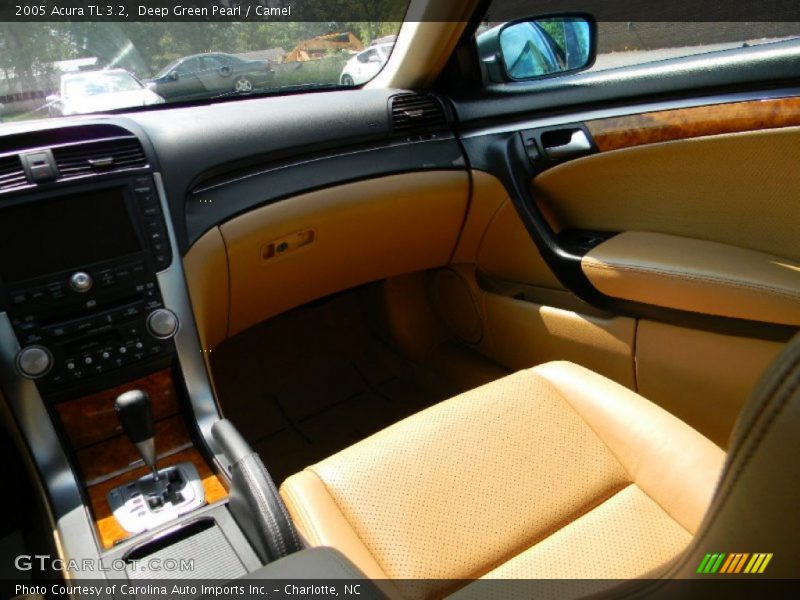 Deep Green Pearl / Camel 2005 Acura TL 3.2