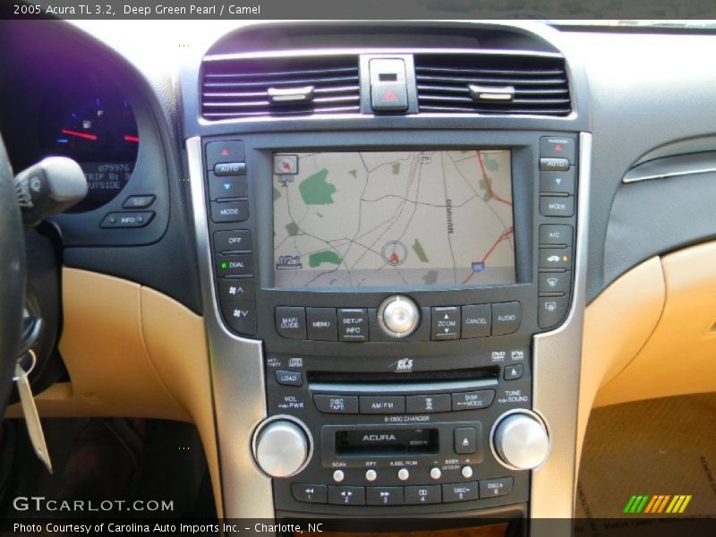 Deep Green Pearl / Camel 2005 Acura TL 3.2