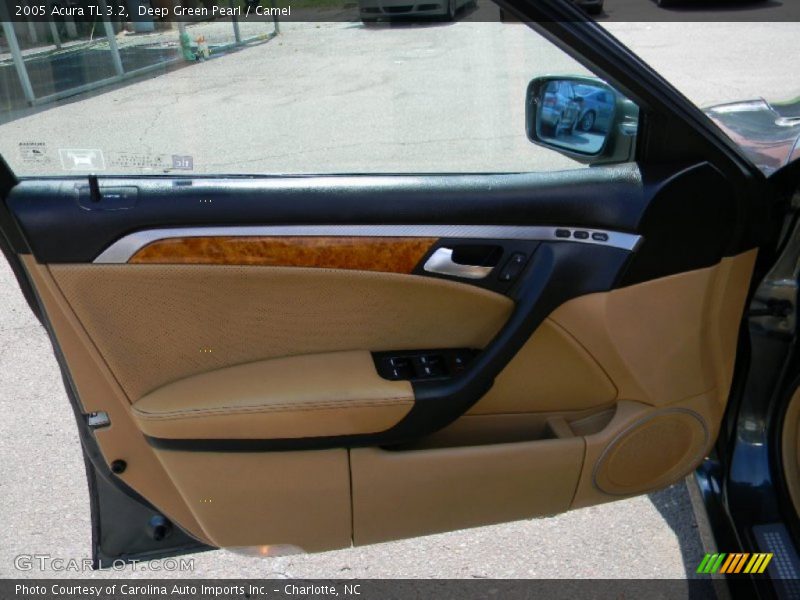 Deep Green Pearl / Camel 2005 Acura TL 3.2