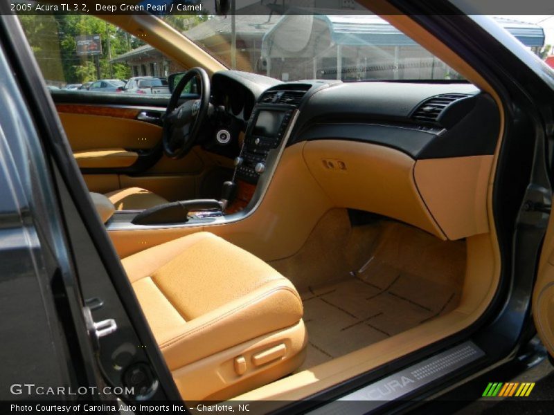 Deep Green Pearl / Camel 2005 Acura TL 3.2