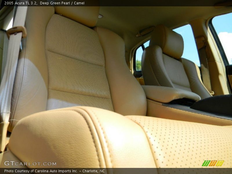 Deep Green Pearl / Camel 2005 Acura TL 3.2