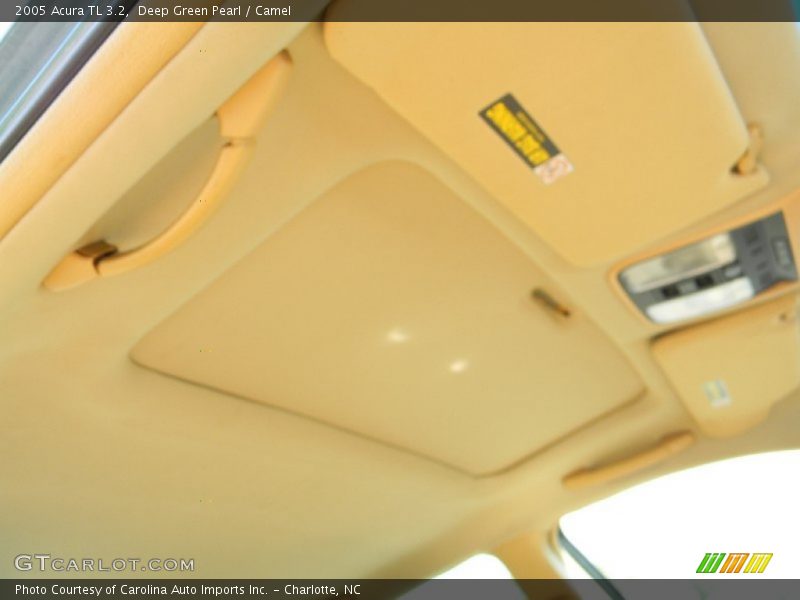 Deep Green Pearl / Camel 2005 Acura TL 3.2