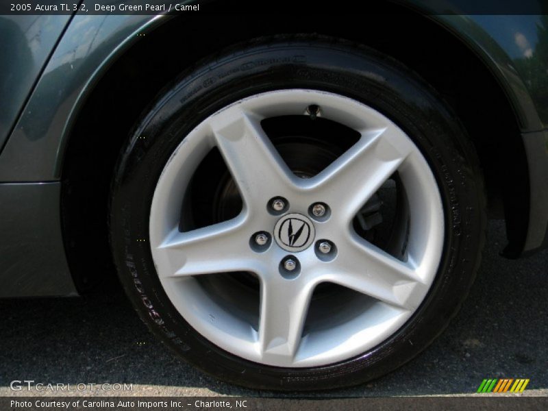 Deep Green Pearl / Camel 2005 Acura TL 3.2