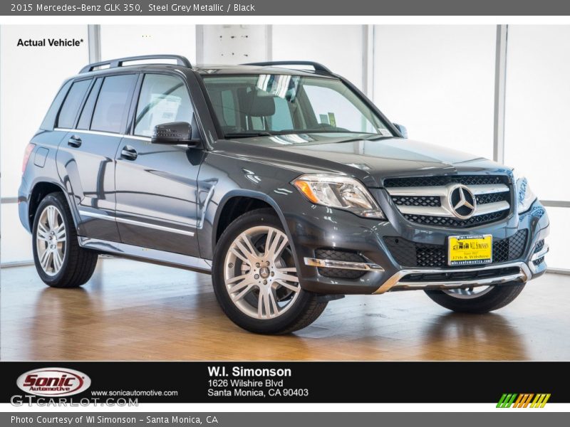 Steel Grey Metallic / Black 2015 Mercedes-Benz GLK 350