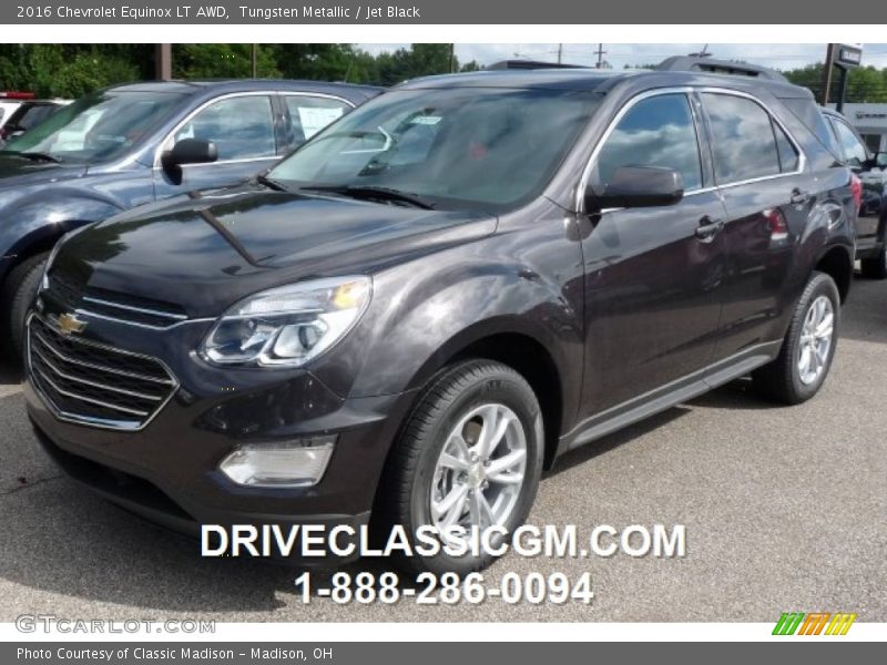 Tungsten Metallic / Jet Black 2016 Chevrolet Equinox LT AWD