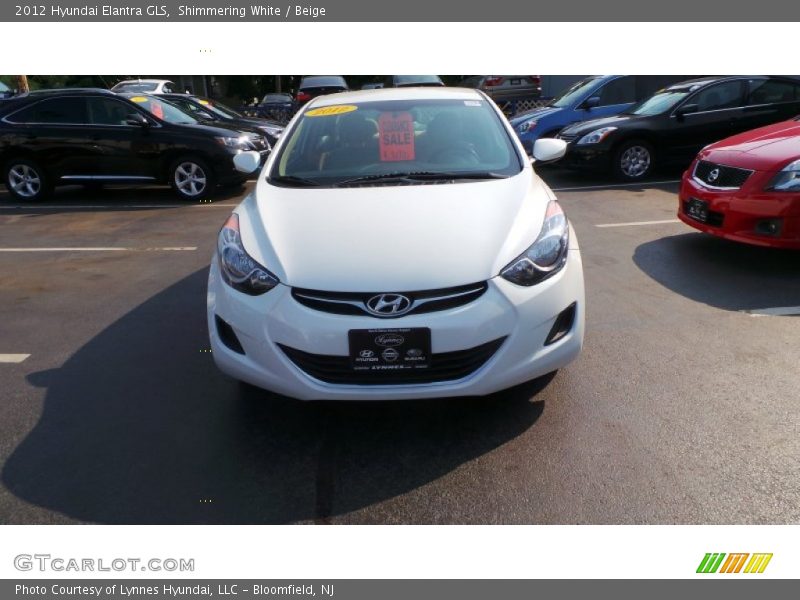 Shimmering White / Beige 2012 Hyundai Elantra GLS