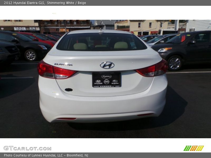 Shimmering White / Beige 2012 Hyundai Elantra GLS