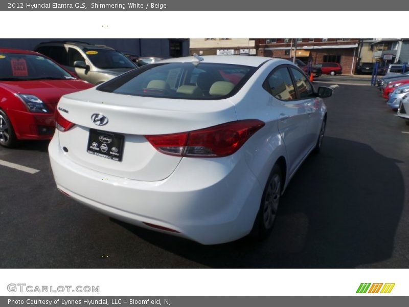 Shimmering White / Beige 2012 Hyundai Elantra GLS