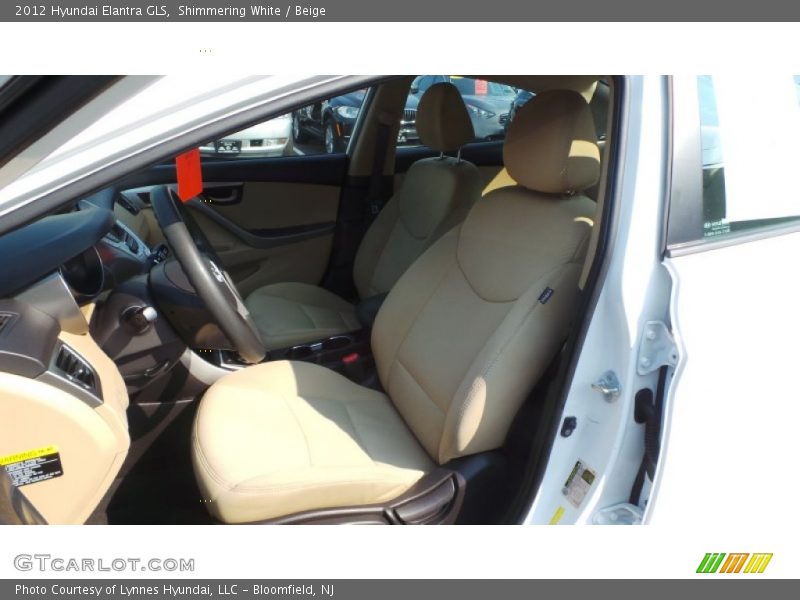 Shimmering White / Beige 2012 Hyundai Elantra GLS