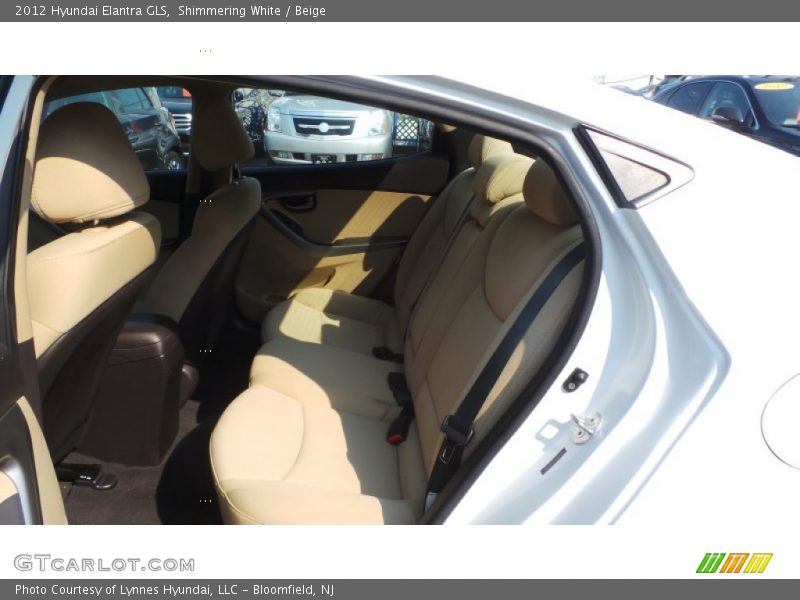 Shimmering White / Beige 2012 Hyundai Elantra GLS