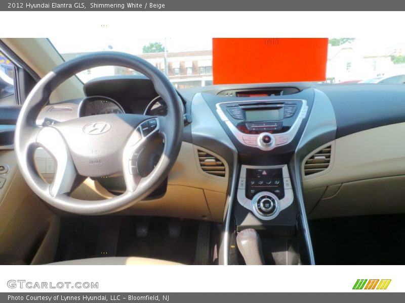 Shimmering White / Beige 2012 Hyundai Elantra GLS
