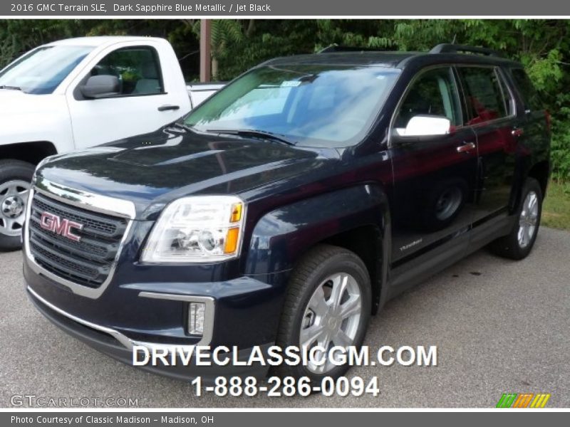 Dark Sapphire Blue Metallic / Jet Black 2016 GMC Terrain SLE