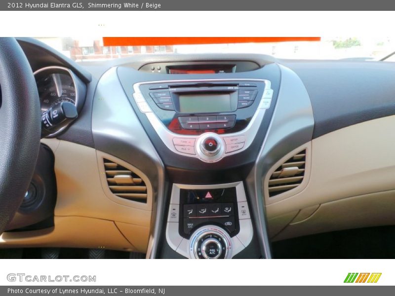 Shimmering White / Beige 2012 Hyundai Elantra GLS