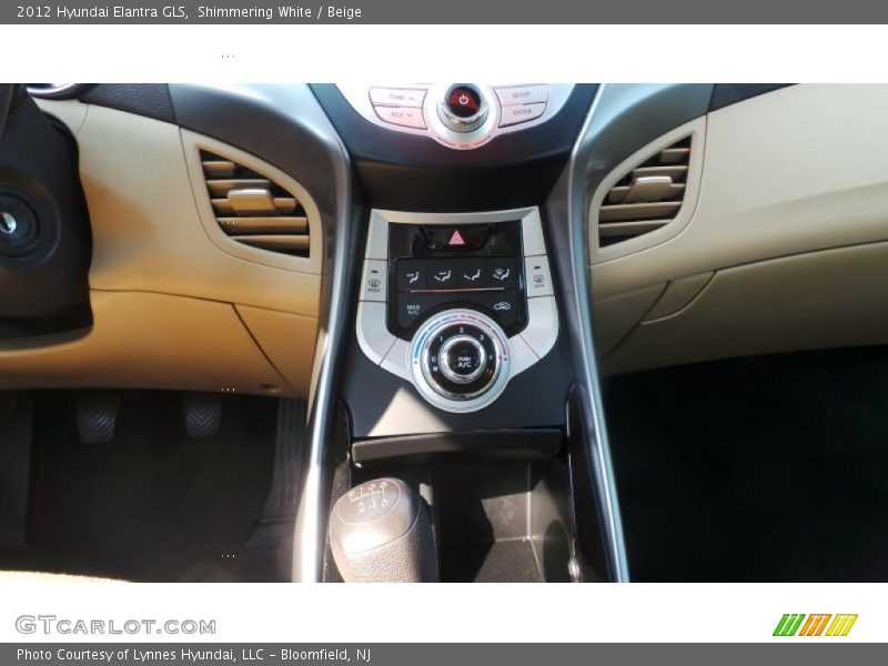Shimmering White / Beige 2012 Hyundai Elantra GLS