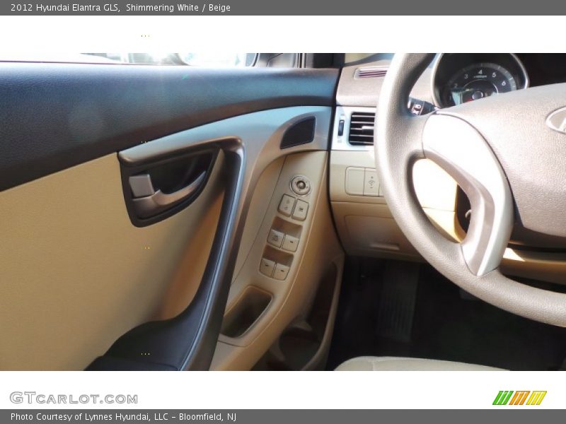 Shimmering White / Beige 2012 Hyundai Elantra GLS