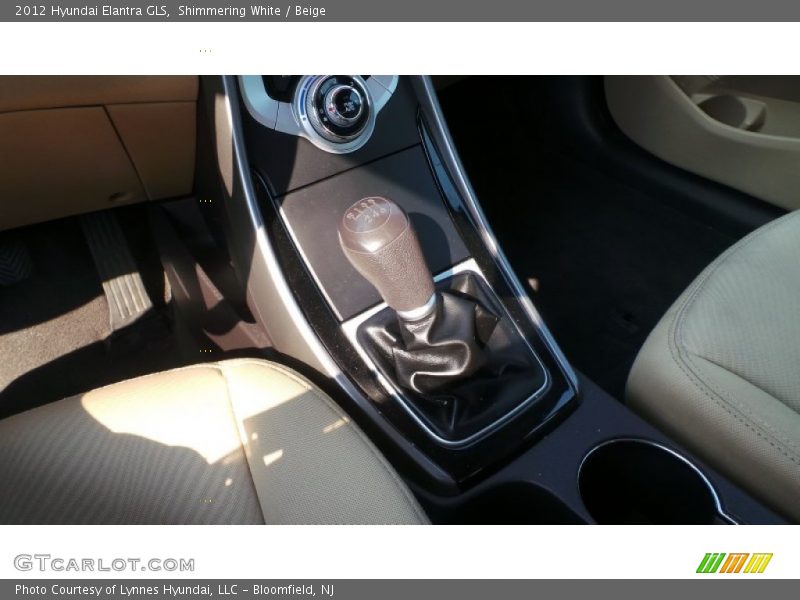 Shimmering White / Beige 2012 Hyundai Elantra GLS