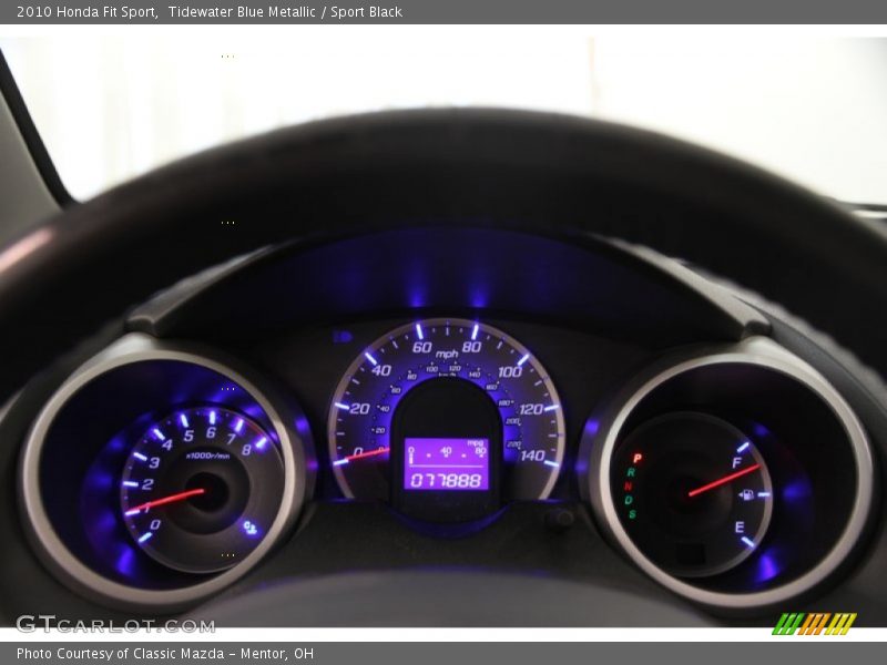 Tidewater Blue Metallic / Sport Black 2010 Honda Fit Sport