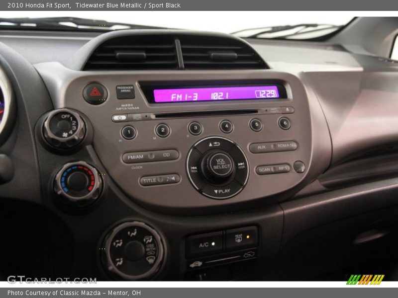 Tidewater Blue Metallic / Sport Black 2010 Honda Fit Sport