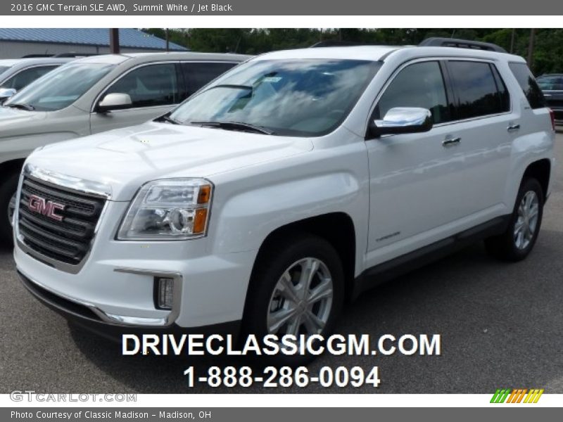 Summit White / Jet Black 2016 GMC Terrain SLE AWD