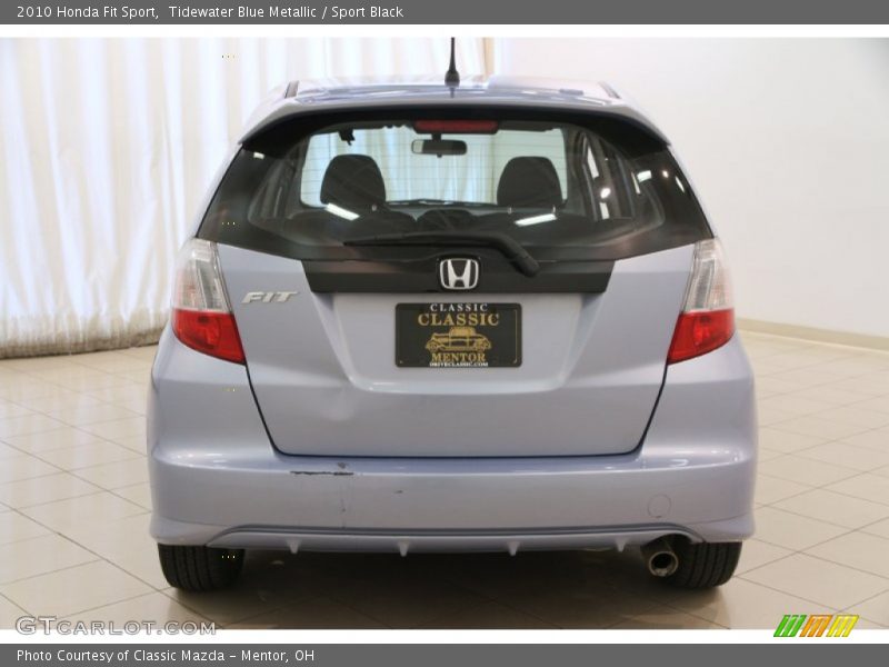 Tidewater Blue Metallic / Sport Black 2010 Honda Fit Sport