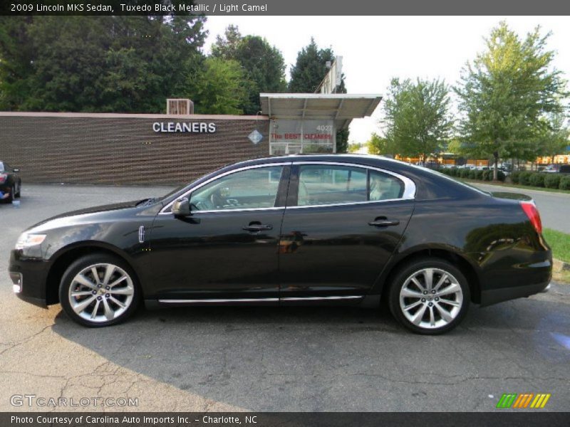 Tuxedo Black Metallic / Light Camel 2009 Lincoln MKS Sedan