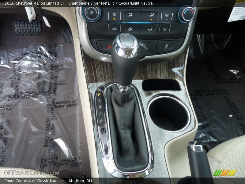 Champagne Silver Metallic / Cocoa/Light Neutral 2016 Chevrolet Malibu Limited LT