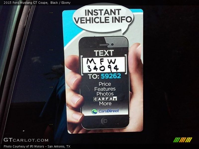 Black / Ebony 2015 Ford Mustang GT Coupe