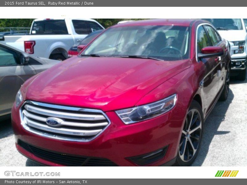 Ruby Red Metallic / Dune 2015 Ford Taurus SEL