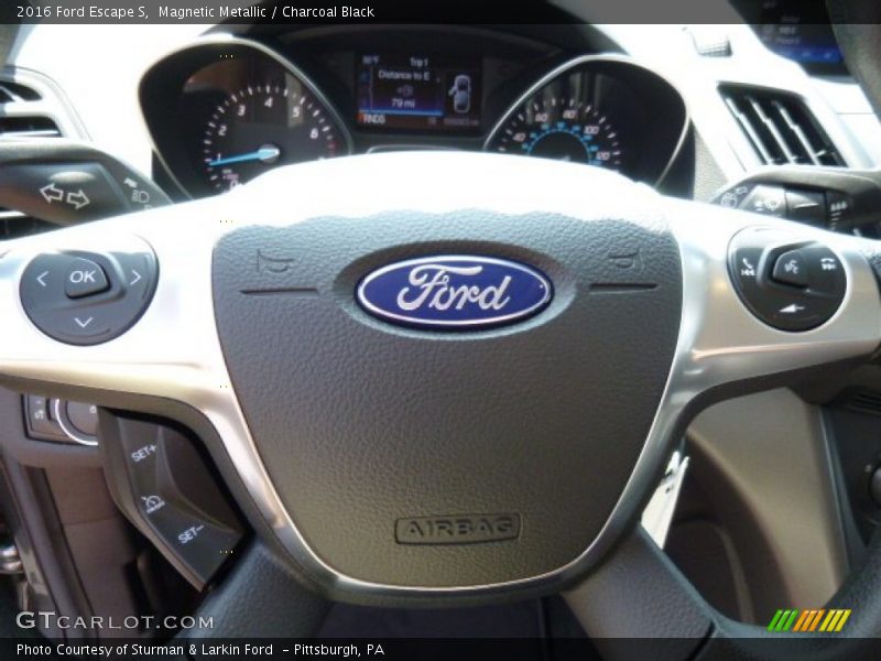 Magnetic Metallic / Charcoal Black 2016 Ford Escape S