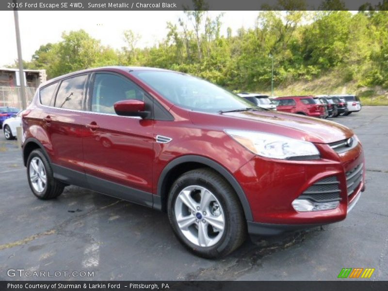Sunset Metallic / Charcoal Black 2016 Ford Escape SE 4WD
