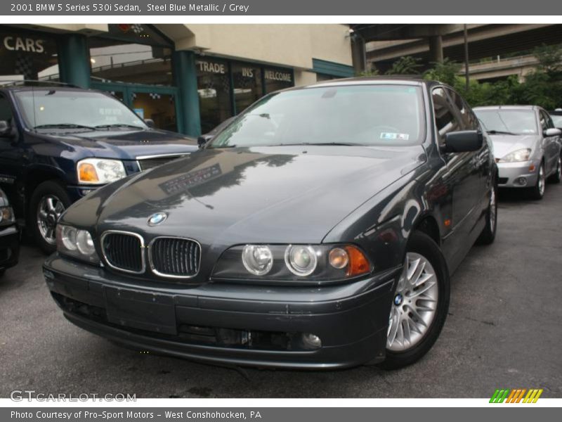 Steel Blue Metallic / Grey 2001 BMW 5 Series 530i Sedan